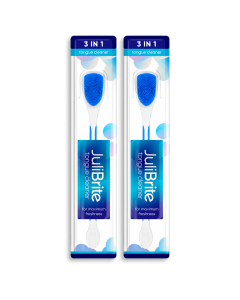JuliBrite Tongue Cleaner 2-Pack (Blue)