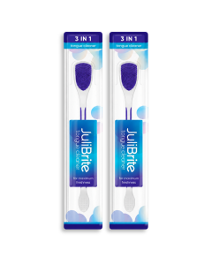 JuliBrite Tongue Cleaner 2-Pack -Purple