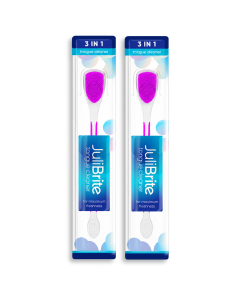 JuliBrite Tongue Cleaner 2-Pack (Pink)